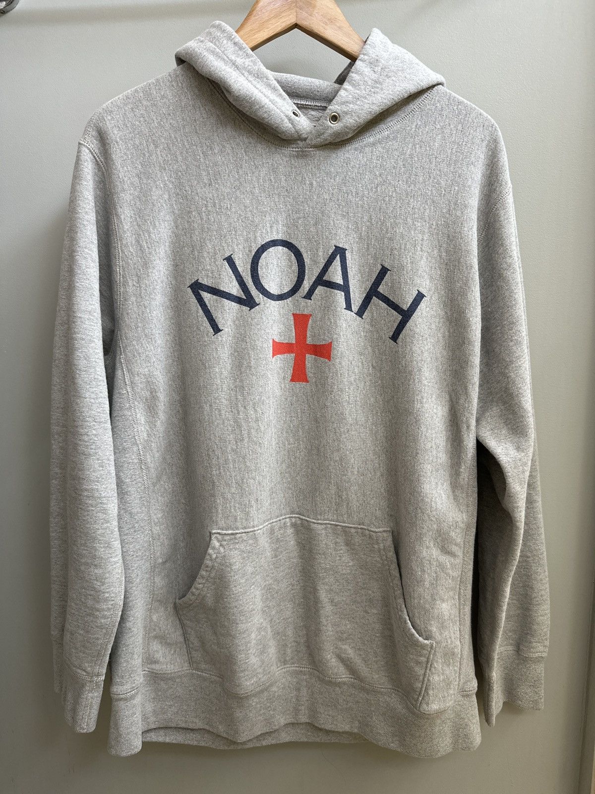 image of Noah Nyc Grey Hoodie Xl, Men's