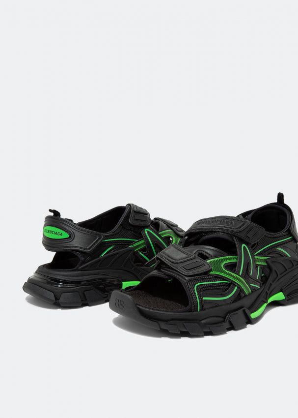 Track Sandal 'black Fluo Green'