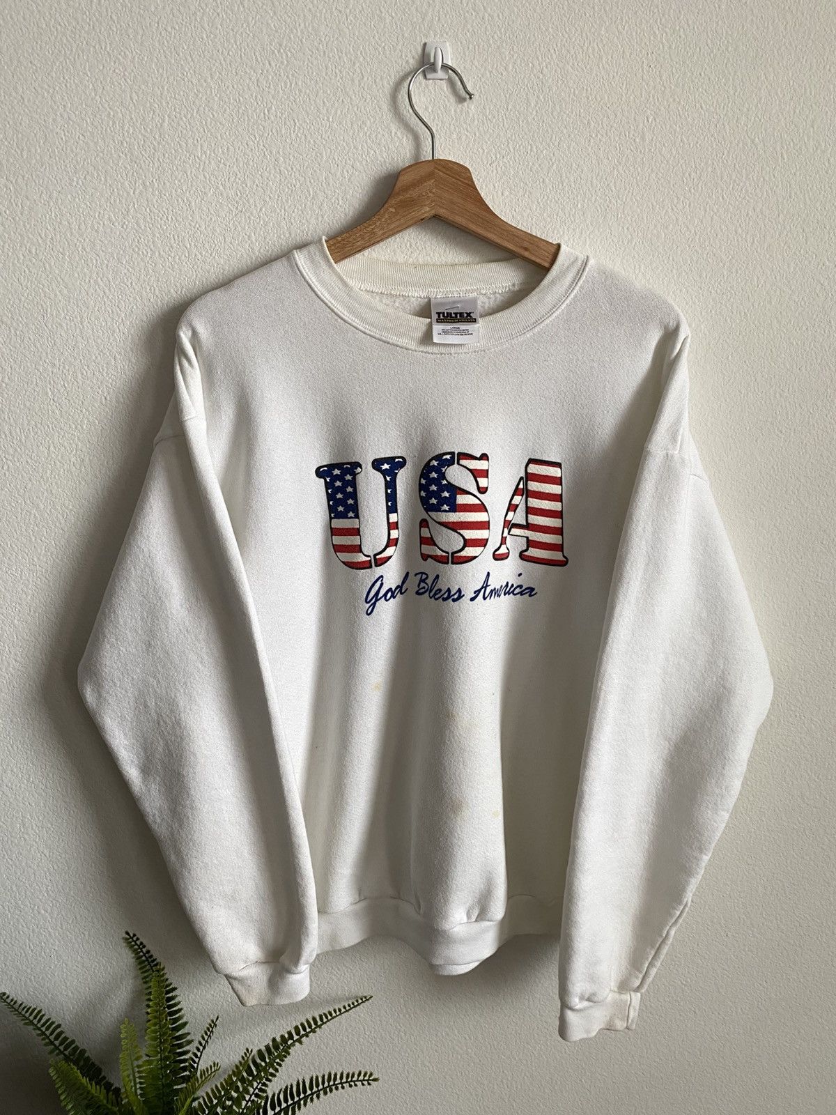 Vintage Vintage 90s USA 🇺🇸 Crewneck Sweatshirt Size US L / EU 52-54 / 3 - 1 Thumbnail
