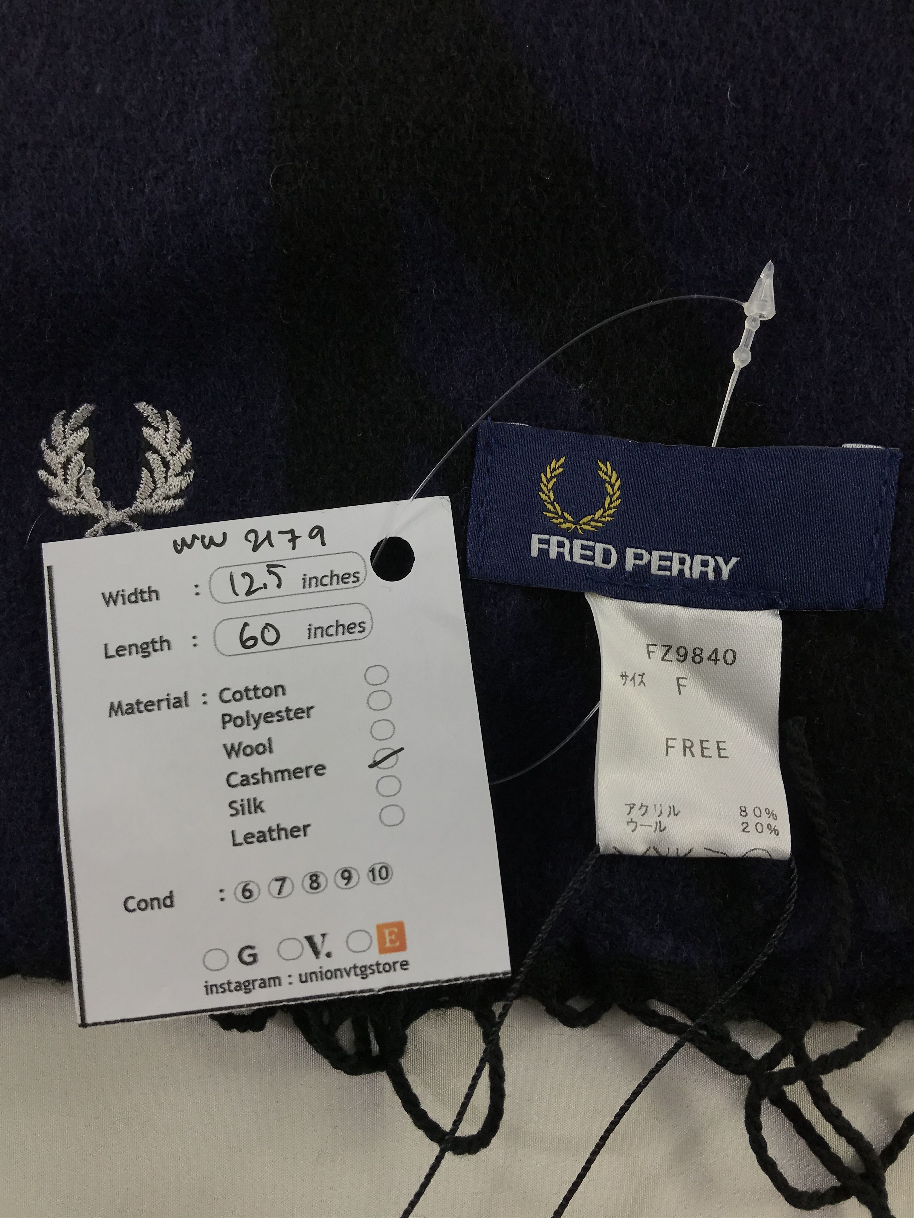 Fred Perry Fred PerryScarf / Muffler / Neckwear - WW2179 Size ONE SIZE - 5 Thumbnail