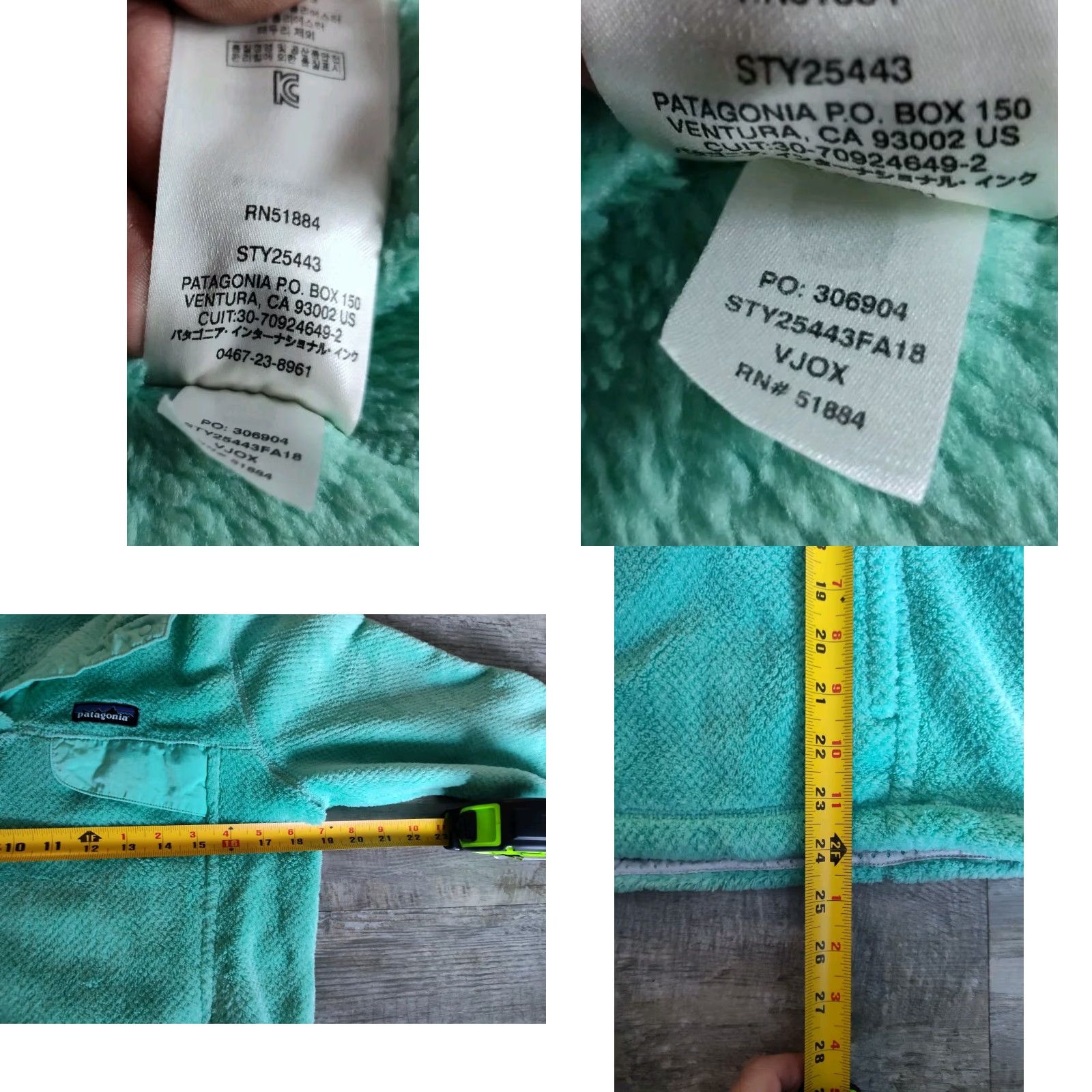 Patagonia Patagonia Pullover Re-Tool Womens L Green Blue Fleece Snap 25443 Polartec Size L / US 10 / IT 46 - 9 Thumbnail