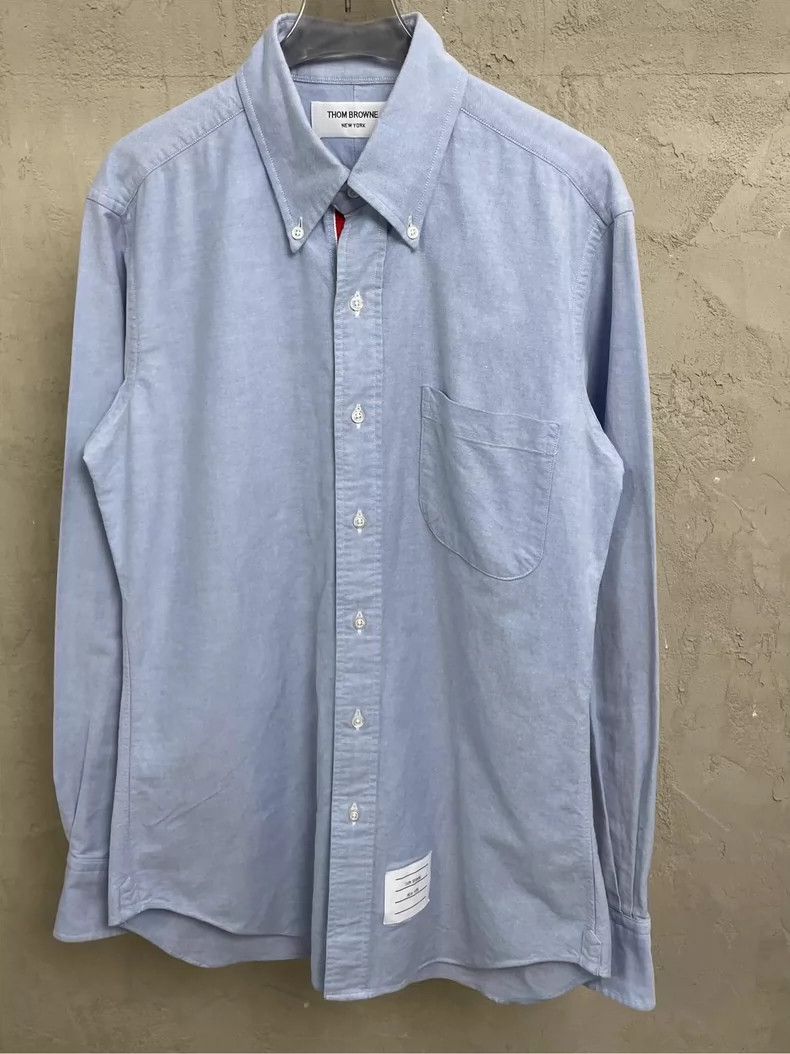 Thom Browne Thom Browne size2 Blue denim striped shirt Size US M / EU 48-50 / 2 - 3 Thumbnail