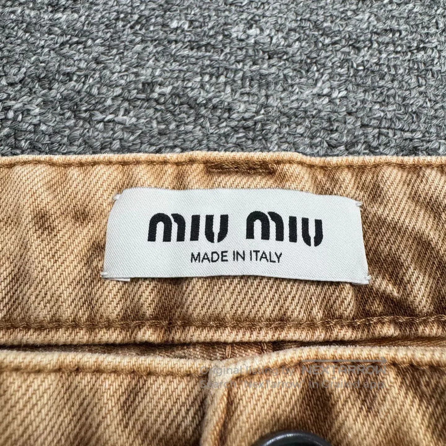 Miu Miu MiuMiu Washed Distressed Jeans. Size 37" - 2 Thumbnail