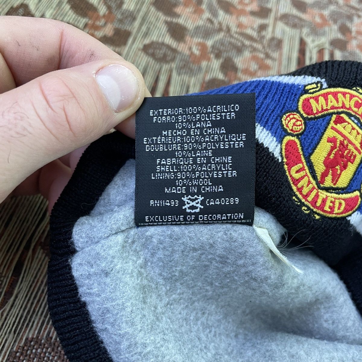 New Era Vintage Manchester United New Era Blue football Hat Beanie Size ONE SIZE - 8 Thumbnail