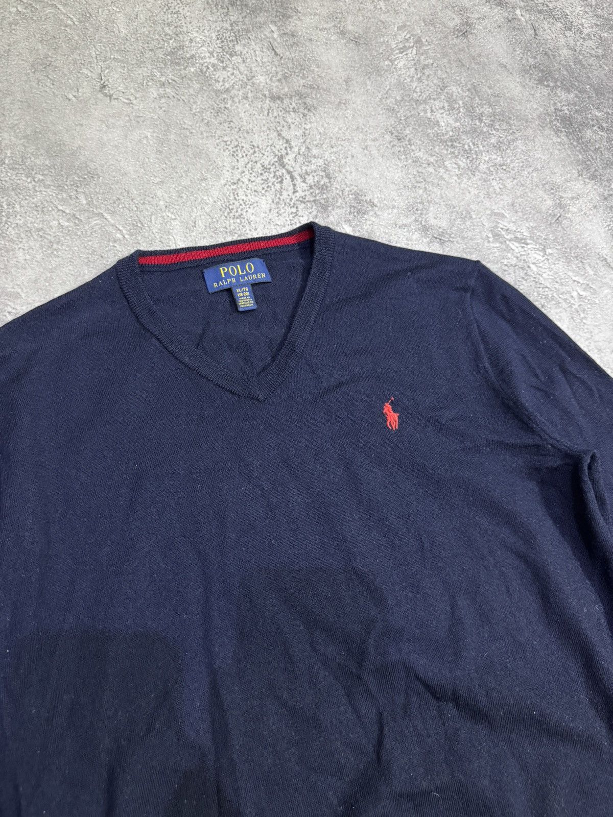 Polo Ralph Lauren × Vintage Polo Ralph Lauren V-Neck Pullover Jumper Knit Sweater Cotton Size US XL / EU 56 / 4 - 2 Thumbnail