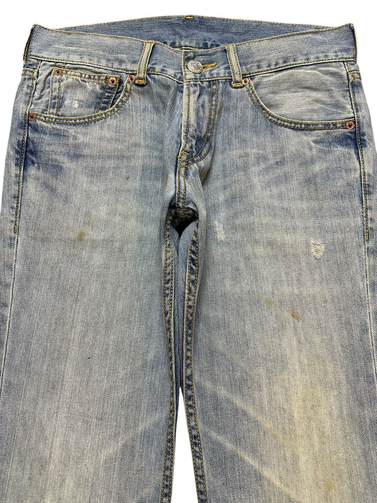 Japanese Brand Vintage Japanese Brand Blue Faded Wash Clawmark Style Baggy Size US 31 - 3 Thumbnail