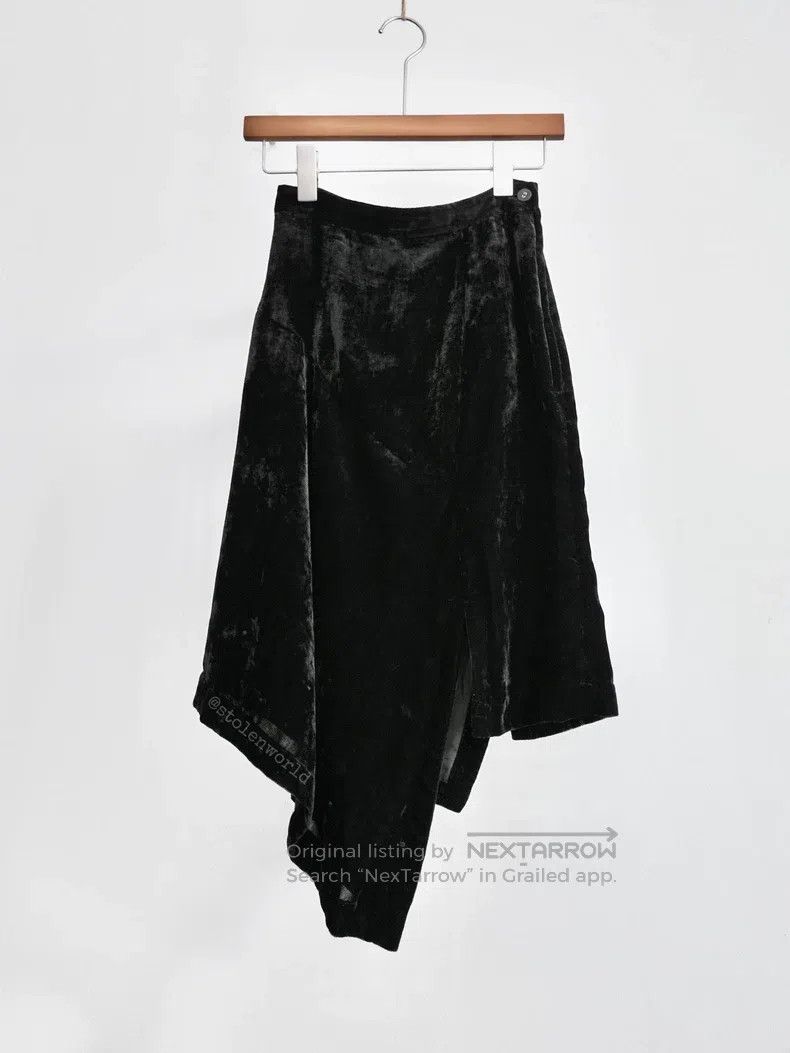 Comme des Garcons Comme Des Garcons size S Asymmetrical velvet skirt Size 23" - 5 Thumbnail