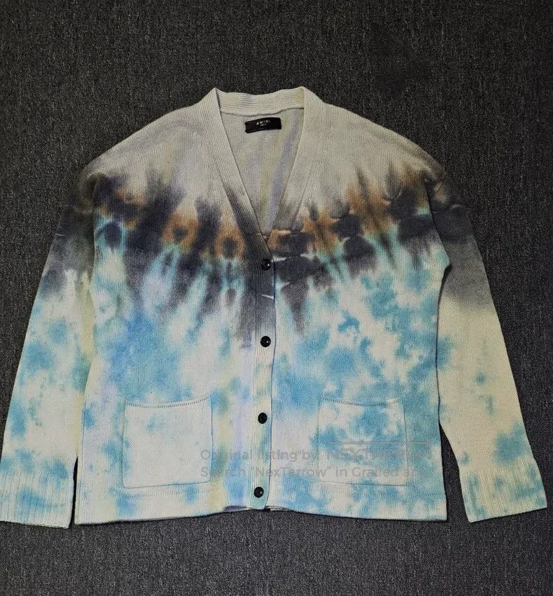 Amiri Amiri Cashmere Tie-Dye Cardigan Sweater Size US M / EU 48-50 / 2 - 1 Thumbnail