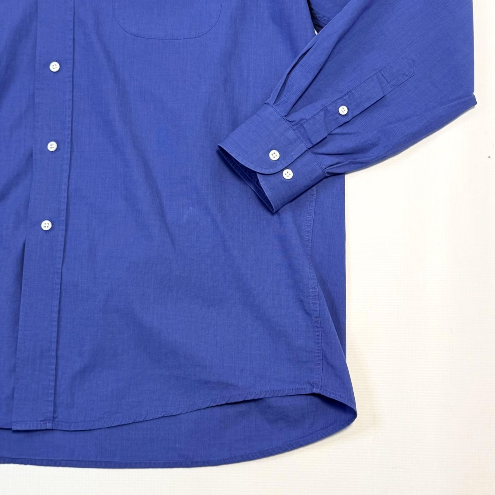 Hugo Boss VINTAGE Boss Dress Shirt Mens 16 Blue Regular Fit 100% Cotton Long Sleeve Portugal Size 42R - 2 Thumbnail
