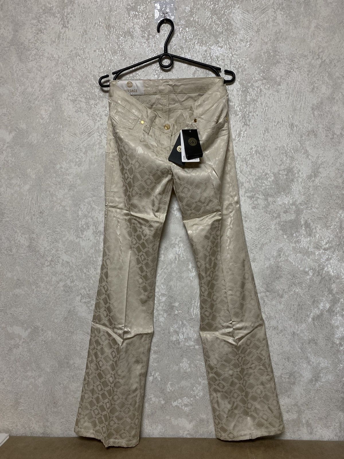 Versace Versace vintage Designer Monogram Bell Bottom Pants Size 29" - 1 Thumbnail