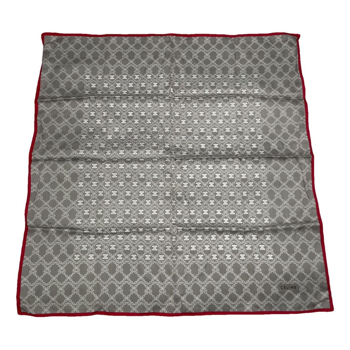 Celine Silver Silk Scarf Size ONE SIZE - 1 Thumbnail