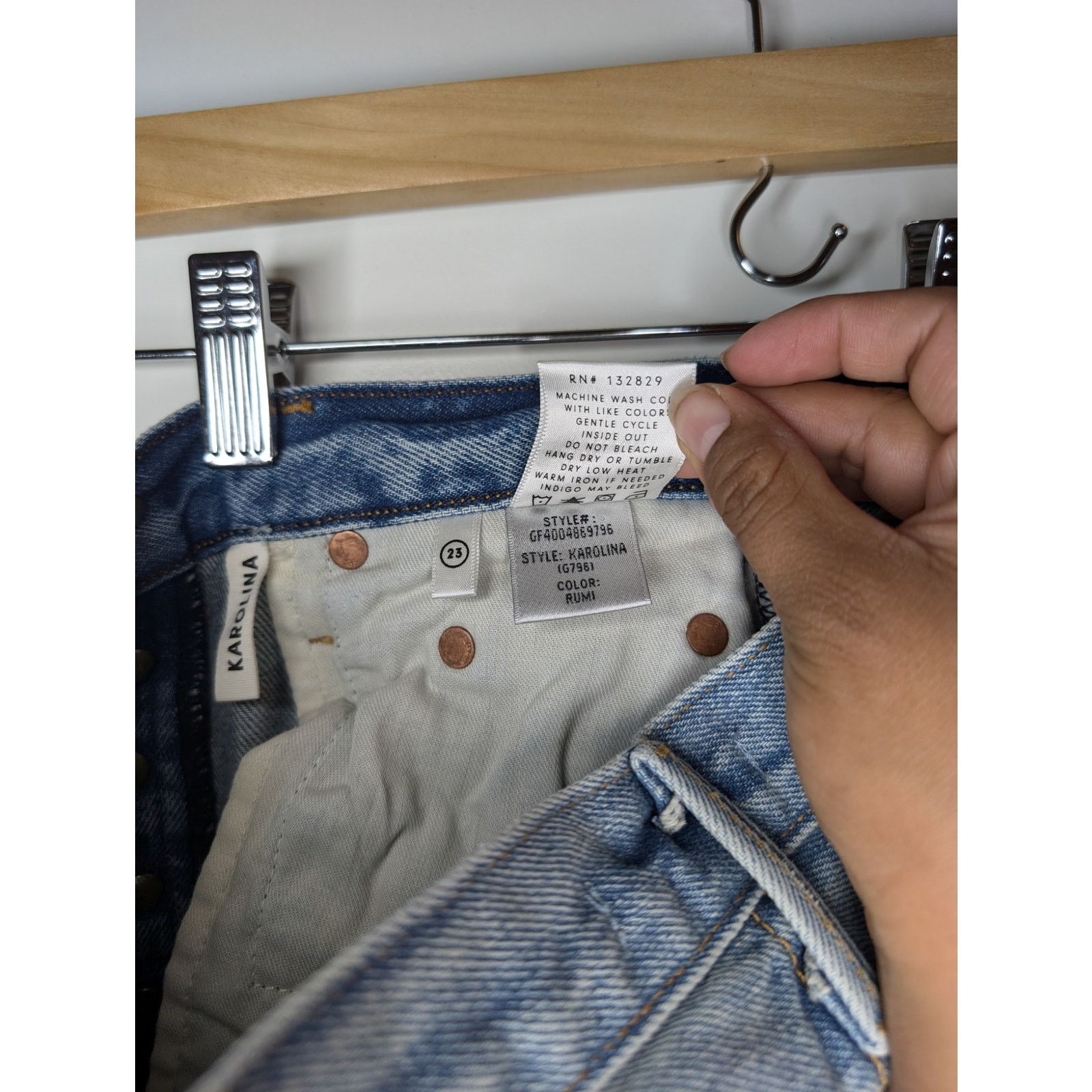 GRLFRND GRLFRND Karolina High Rise Skinny Blue Jean In Rumi Size 23" - 5 Thumbnail