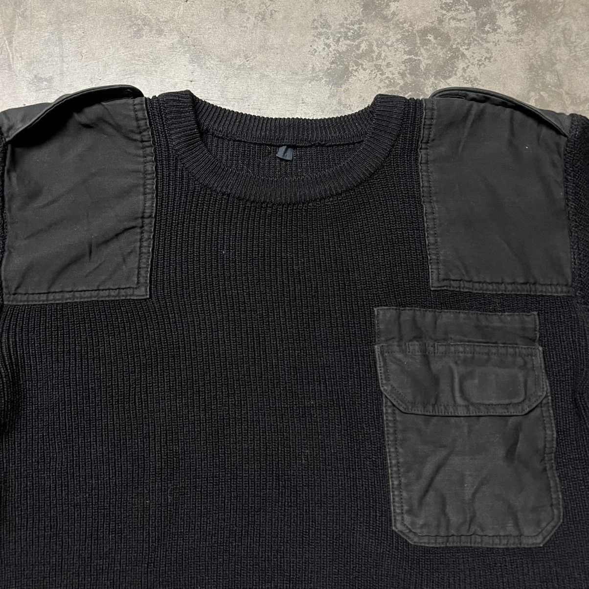 Vintage Vtg 80’s Military Patchwork Heavyweight Cable-Knit Sweater Size US XL / EU 56 / 4 - 4 Thumbnail