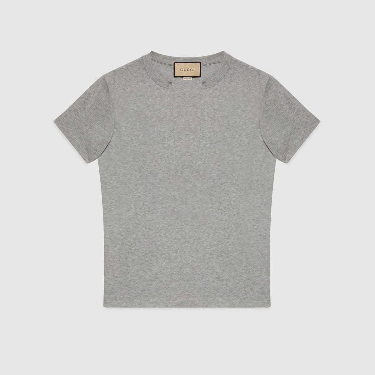 Gucci o1s1wg111025 Cotton Jersey T Shirt in Grey Size US L / EU 52-54 / 3 - 1 Thumbnail
