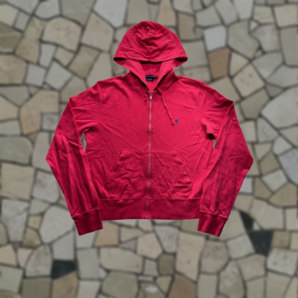 Ralph Lauren VINTAGE Ralph Lauren Jacket Hoodie XL Red Mens Cotton VTG Size US XL / EU 56 / 4 - 1 Thumbnail