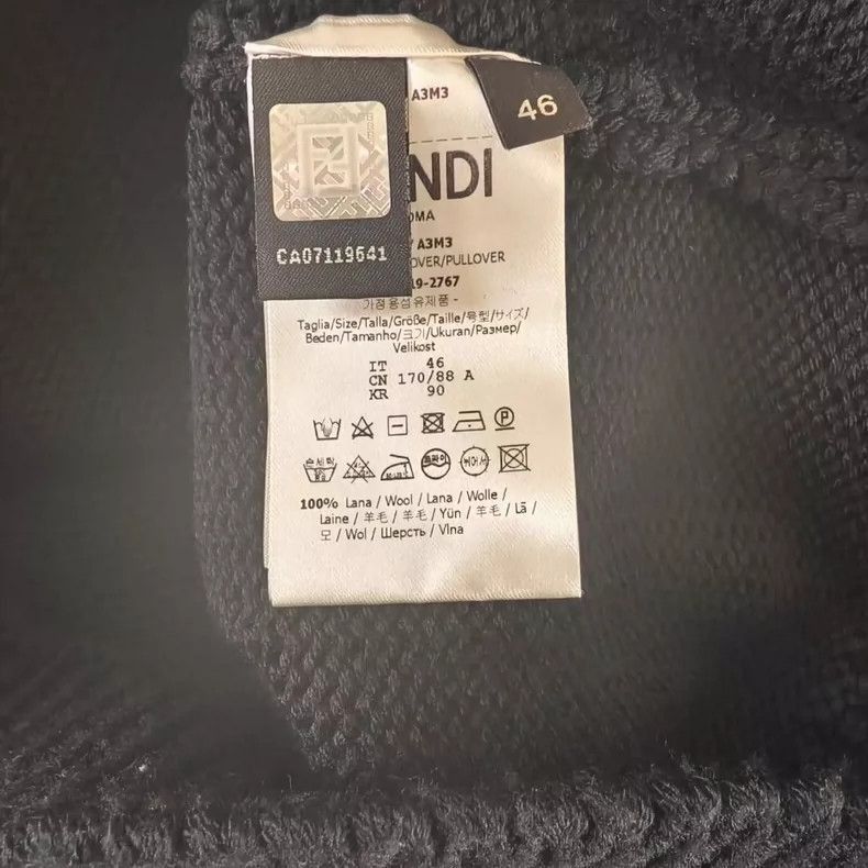 Fendi Fendi Logo Sweater with Front Letters Size US L / EU 52-54 / 3 - 4 Thumbnail