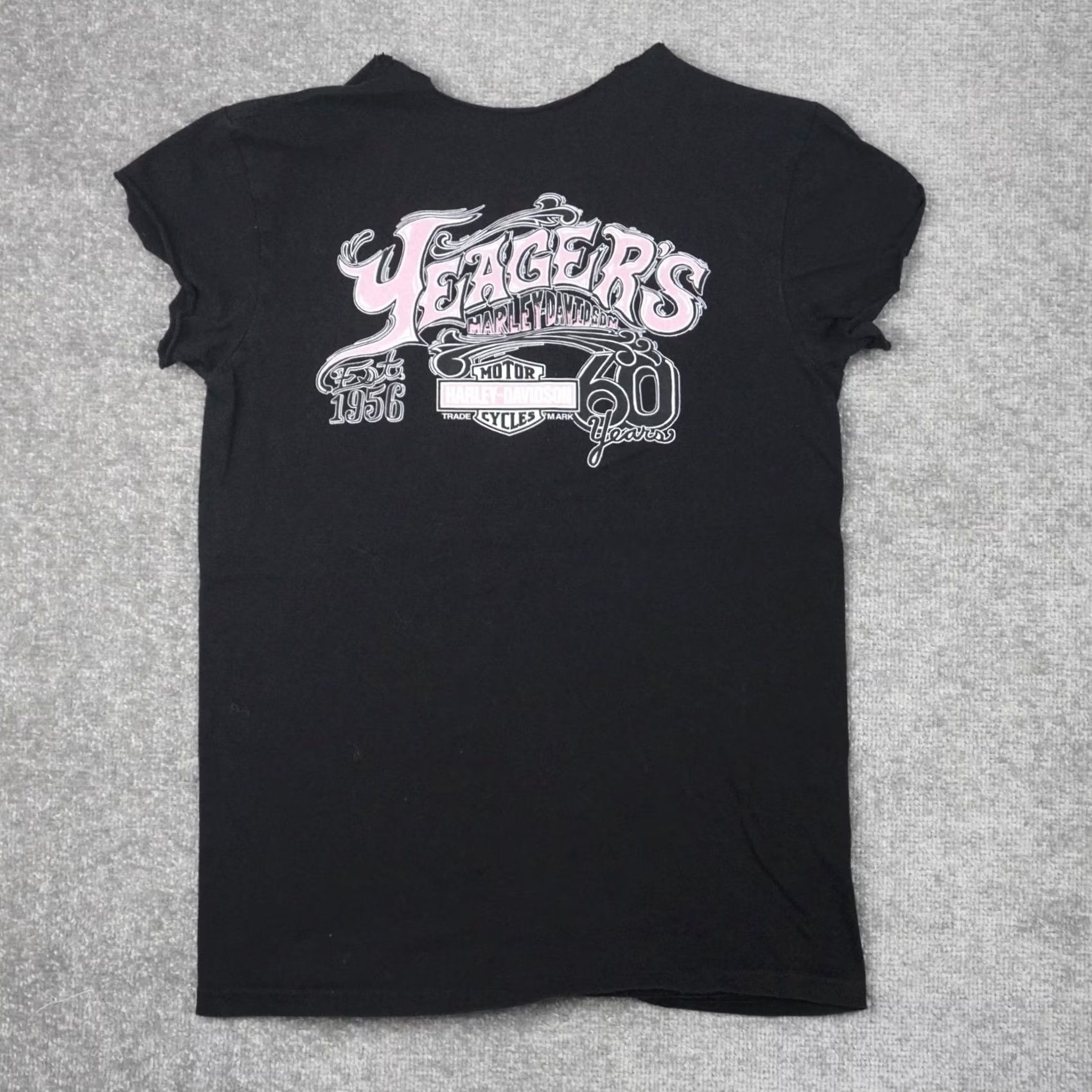 Harley Davidson Harley-Davidson T-Shirt Shirt Womens Medium Black Short Sleeve Pullover Round Neck Casual Basic Motorcycle 90s? Size M / US 6-8 / IT 42-44 - 2 Thumbnail