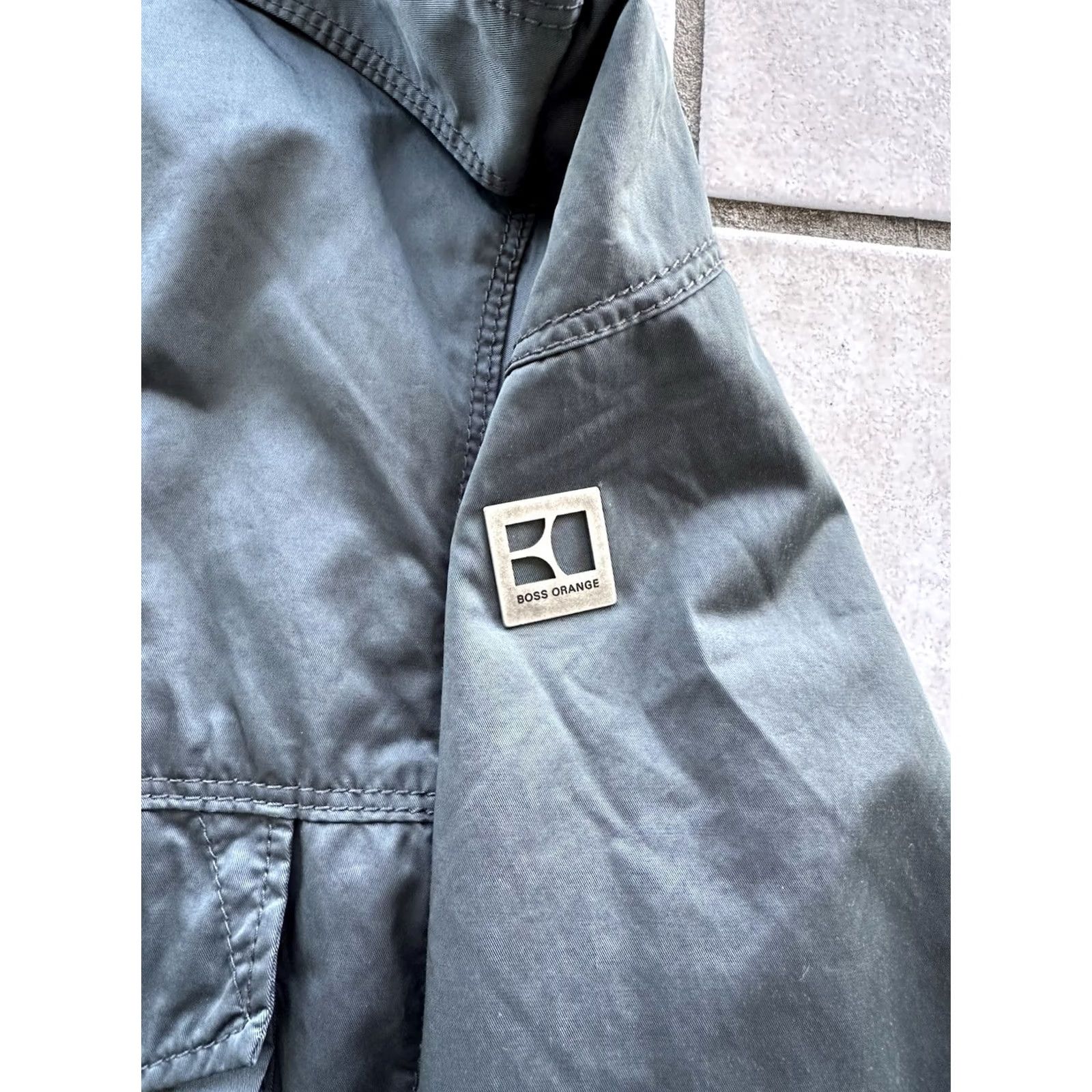 Hugo Boss HUGO BOSS Orange Label Oxann Wax Jacket Multi-Pocket Quilted Canvas Green 46R Men Jacket Waxed 80s 90s Army Carded Casual Workwear Size US XXL / EU 58 / 5 - 3 Thumbnail