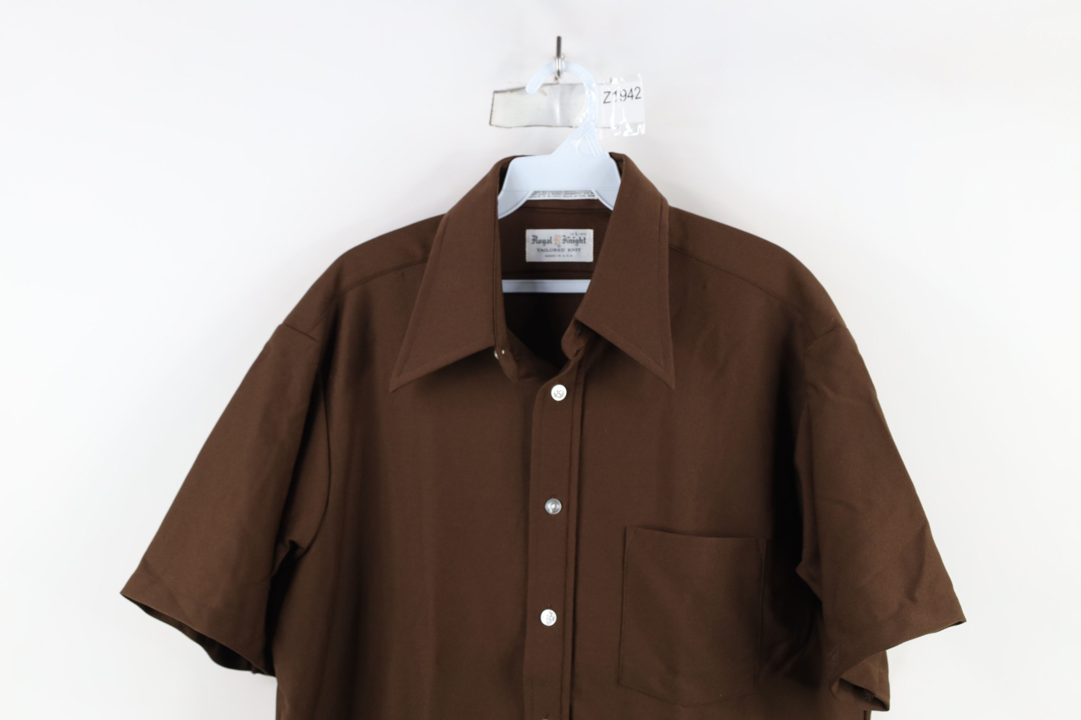 Vintage Deadstock Vintage 70s Streetwear Short Sleeve Collared Shirt Size US L / EU 52-54 / 3 - 2 Thumbnail