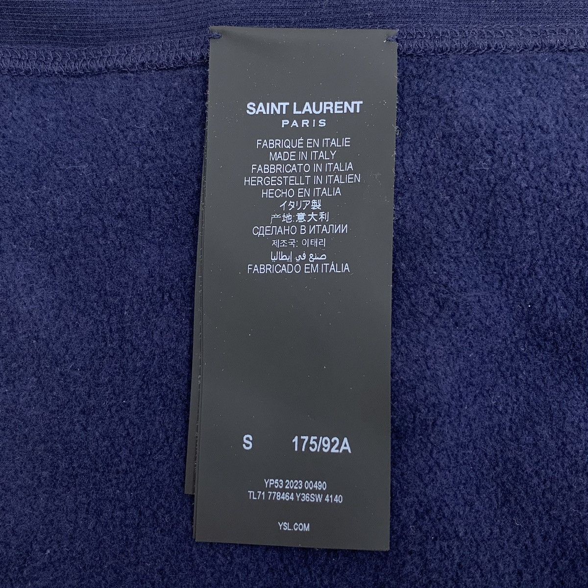 Saint Laurent Paris Saint laurent navy blue cotton hooded sweatshirt Size S / US 4 / IT 40 - 6 Thumbnail