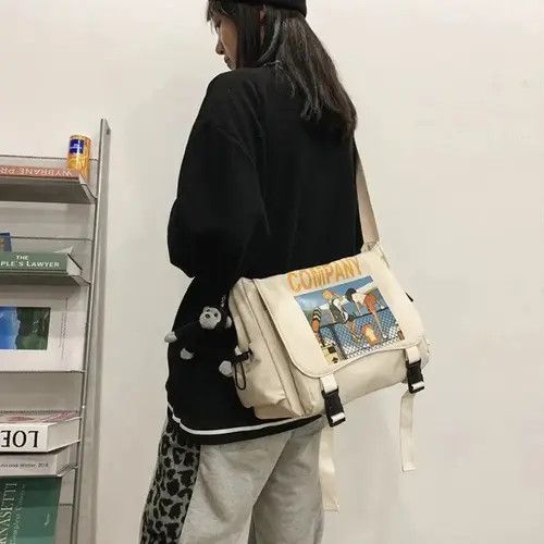 VIBE Fashion y2k cartoon graphic shoulder messenger bag vintage Size ONE SIZE - 2 Thumbnail