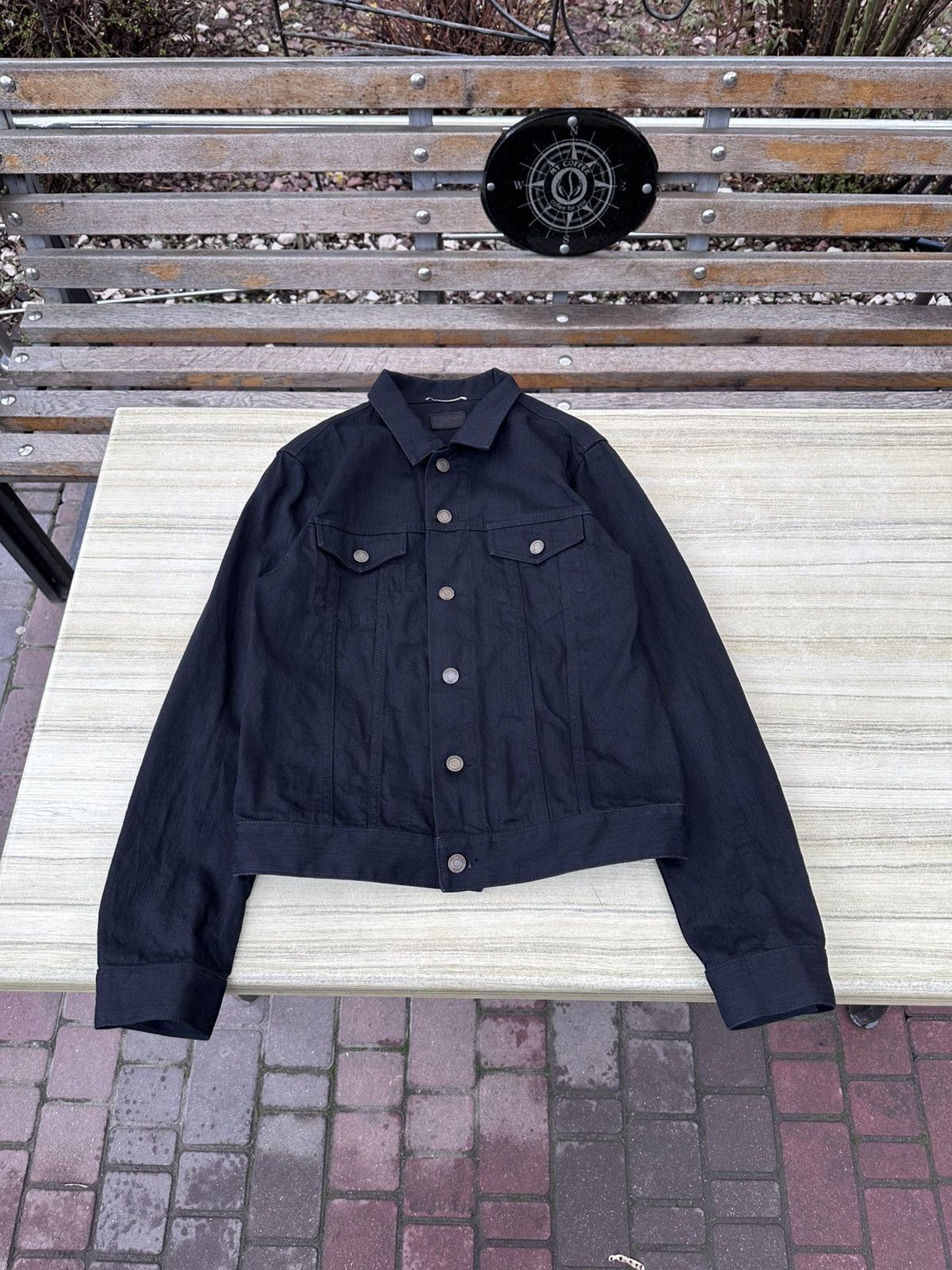 Saint Laurent Paris Saint Laurent Paris Denim Jacket black Size US M / EU 48-50 / 2 - 2 Thumbnail