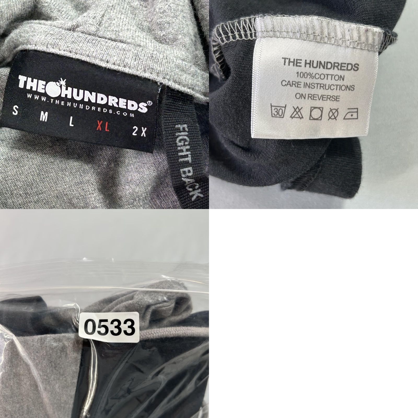 The Hundreds The Hundreds Hoodie Gray Black XL Pullover Hooded Sweatshirt Streetwear Mens Size US XL / EU 56 / 4 - 8 Thumbnail