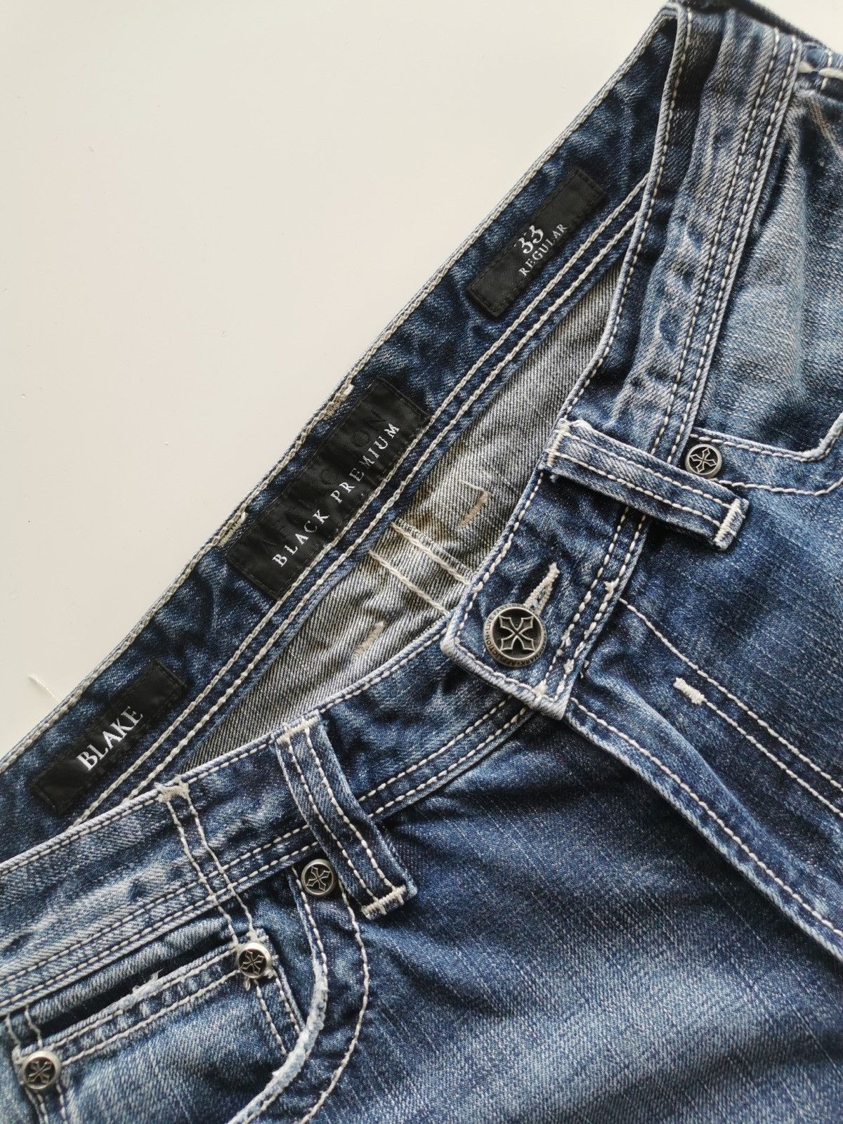 Affliction Y2k Affliction Distressed Denim Black Premium Size US 34 / EU 50 - 10 Thumbnail