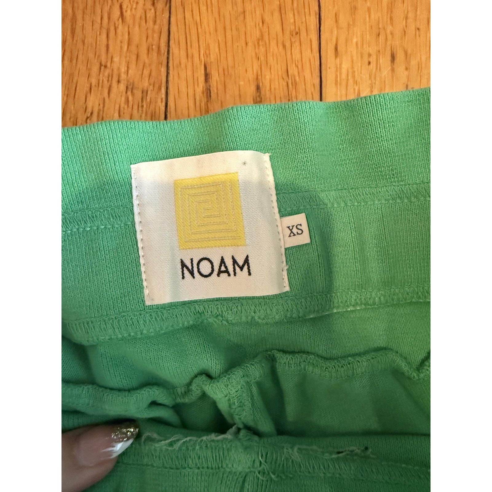 Other Noam Pants Womens XS Green Mesh Panel Joggers 100% Cotton Size 24" / US 00 / IT 34 - 4 Thumbnail