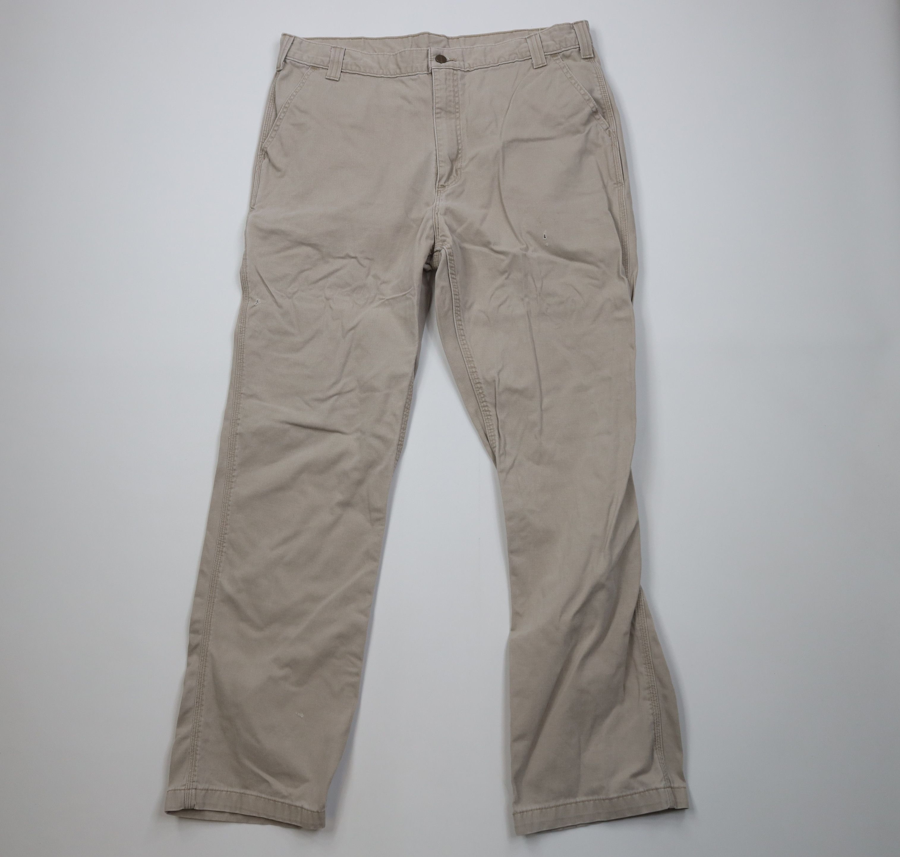 Carhartt Vintage Y2K Carhartt Wide Leg Dungaree Pants Workwear Beige Size US 38 / EU 54 - 1 Thumbnail