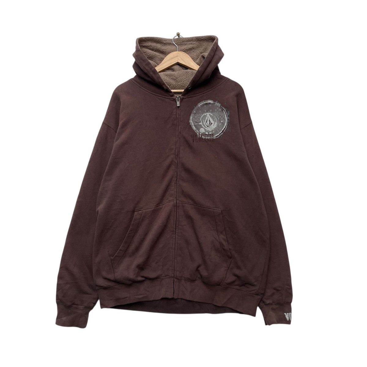 Volcom × Welcome Skateboards 💥Vintage Volcom Shearling Zipper Up Sweater Jacket Size US L / EU 52-54 / 3 - 1 Thumbnail