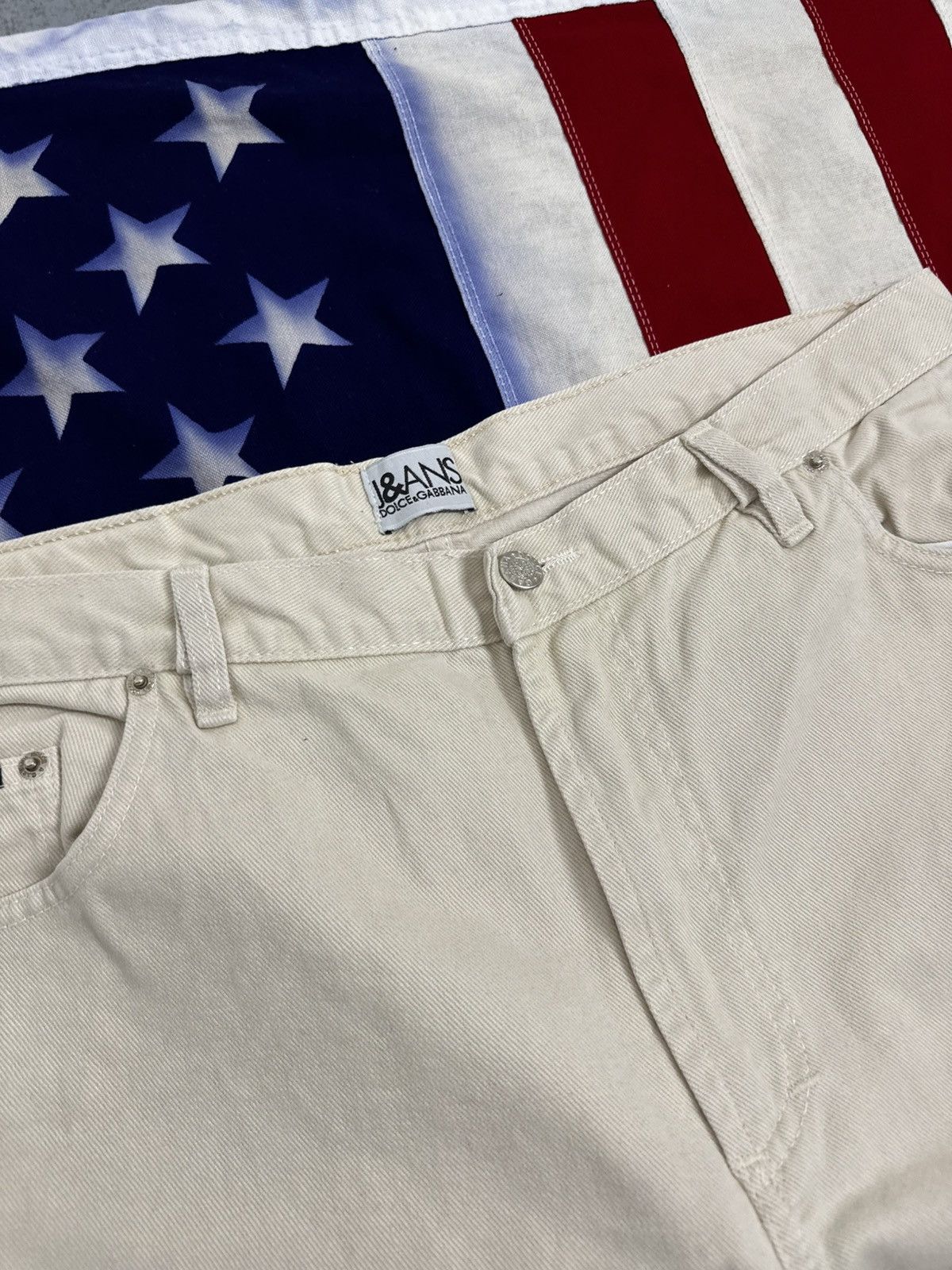 Dolce & Gabbana Vintage Dolce & Gabbana wide-leg jeans with a small logo Size 36" / US 14 / IT 50 - 7 Thumbnail