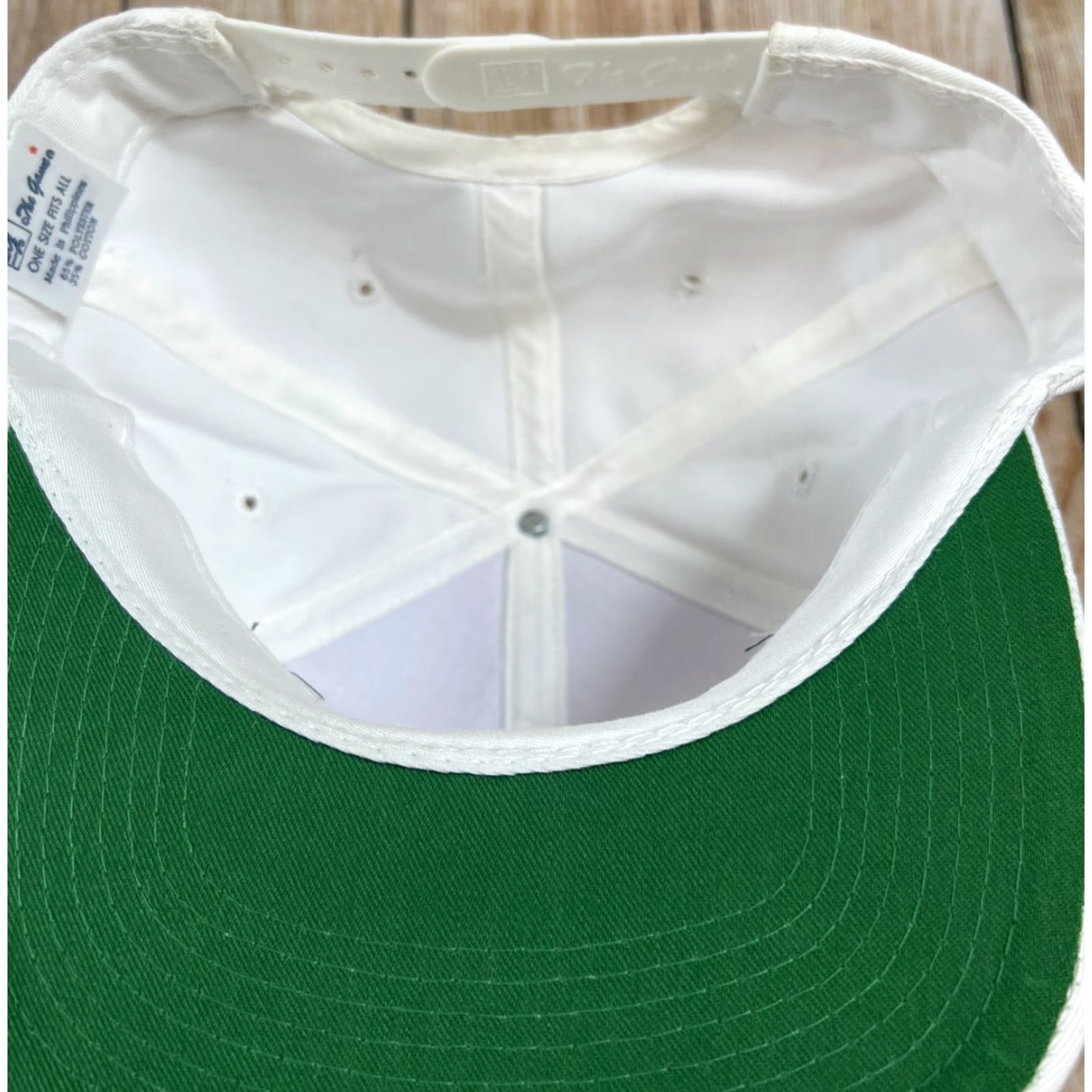 Vintage VINTAGE The Game Hat Snapback Slippery Rock University White Green 1990s Cap Mens/Womens? Size ONE SIZE - 2 Thumbnail