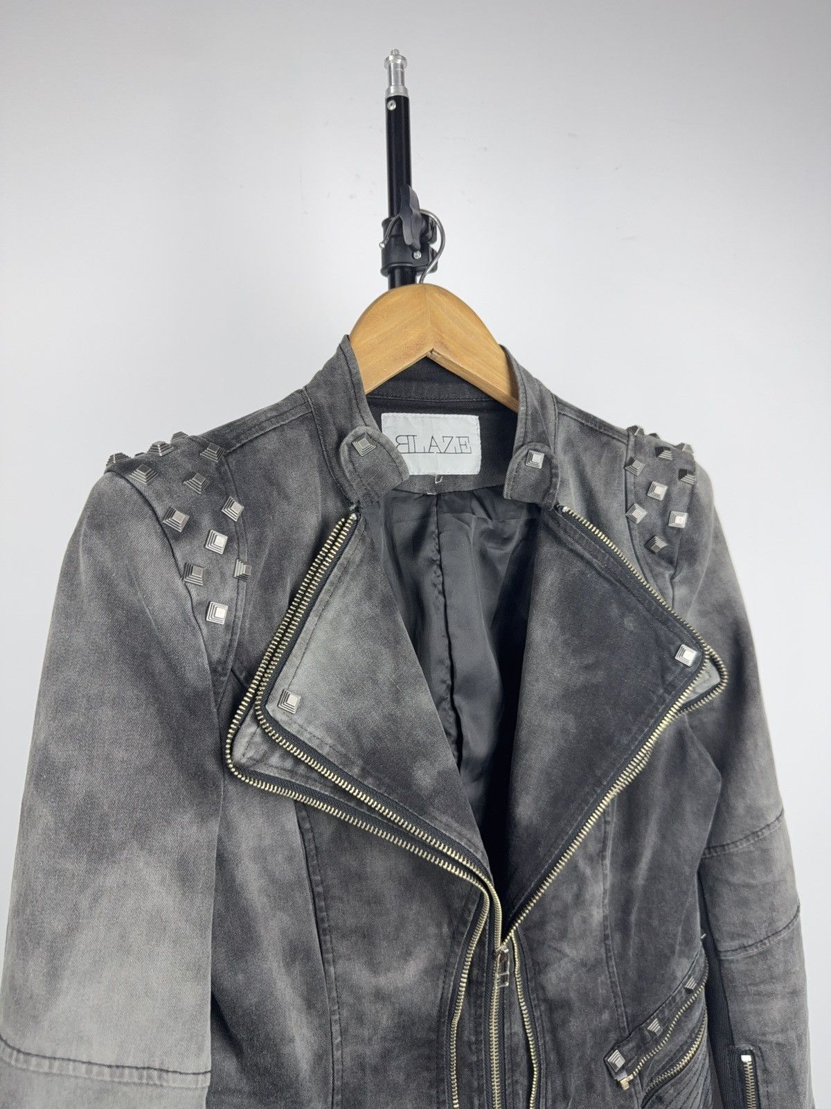 Japanese Brand Goth Studded Biker Moto Punk Rock Jacket Distressed Punk Y2K Size S / US 4 / IT 40 - 2 Thumbnail