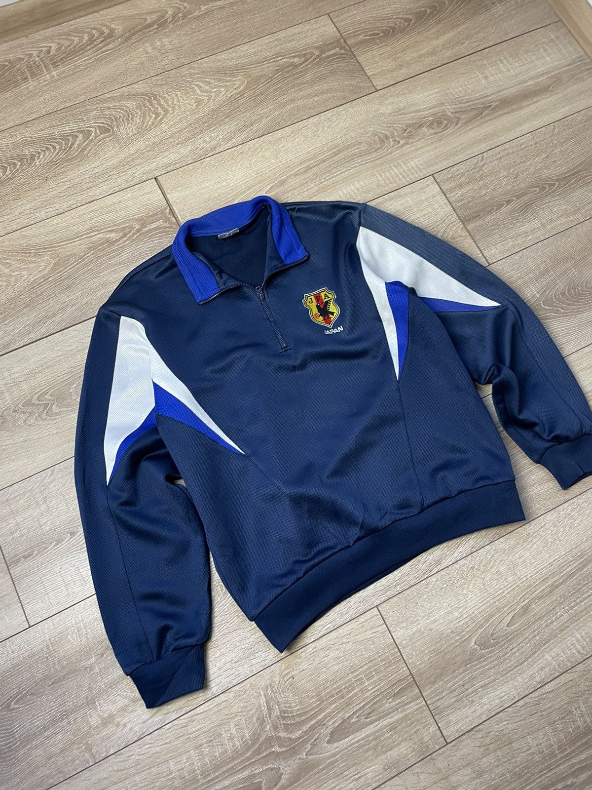 Asics Vintage Japan 90-s soccer jacket football top 1/3 M