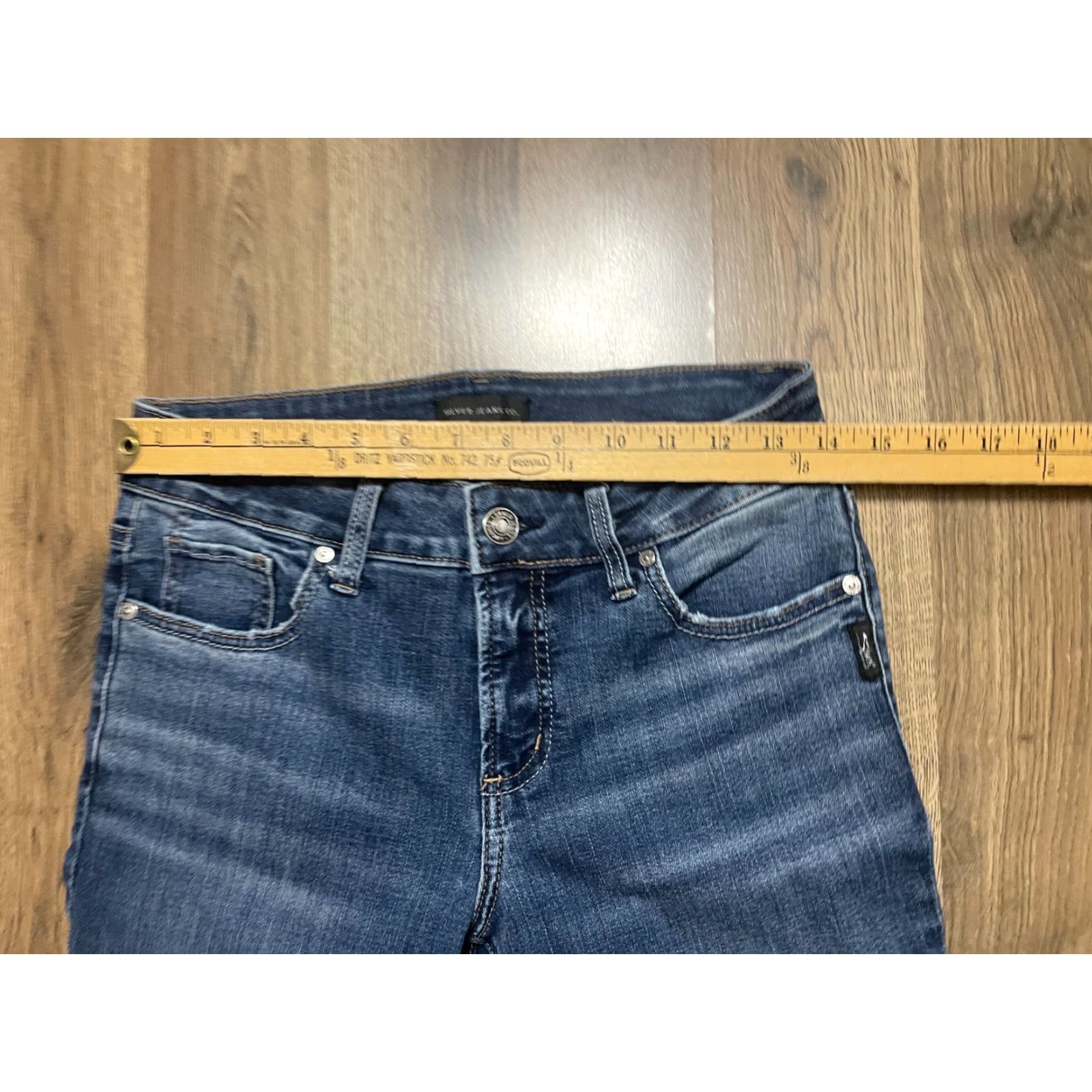 Silver Jeans Co. VINTAGE Silver Jeans Women’s Jeans 27/29 Blue Denim Elyse Straight Pockets 5-Pocket Design Size 27" / US 4 / IT 40 - 7 Thumbnail