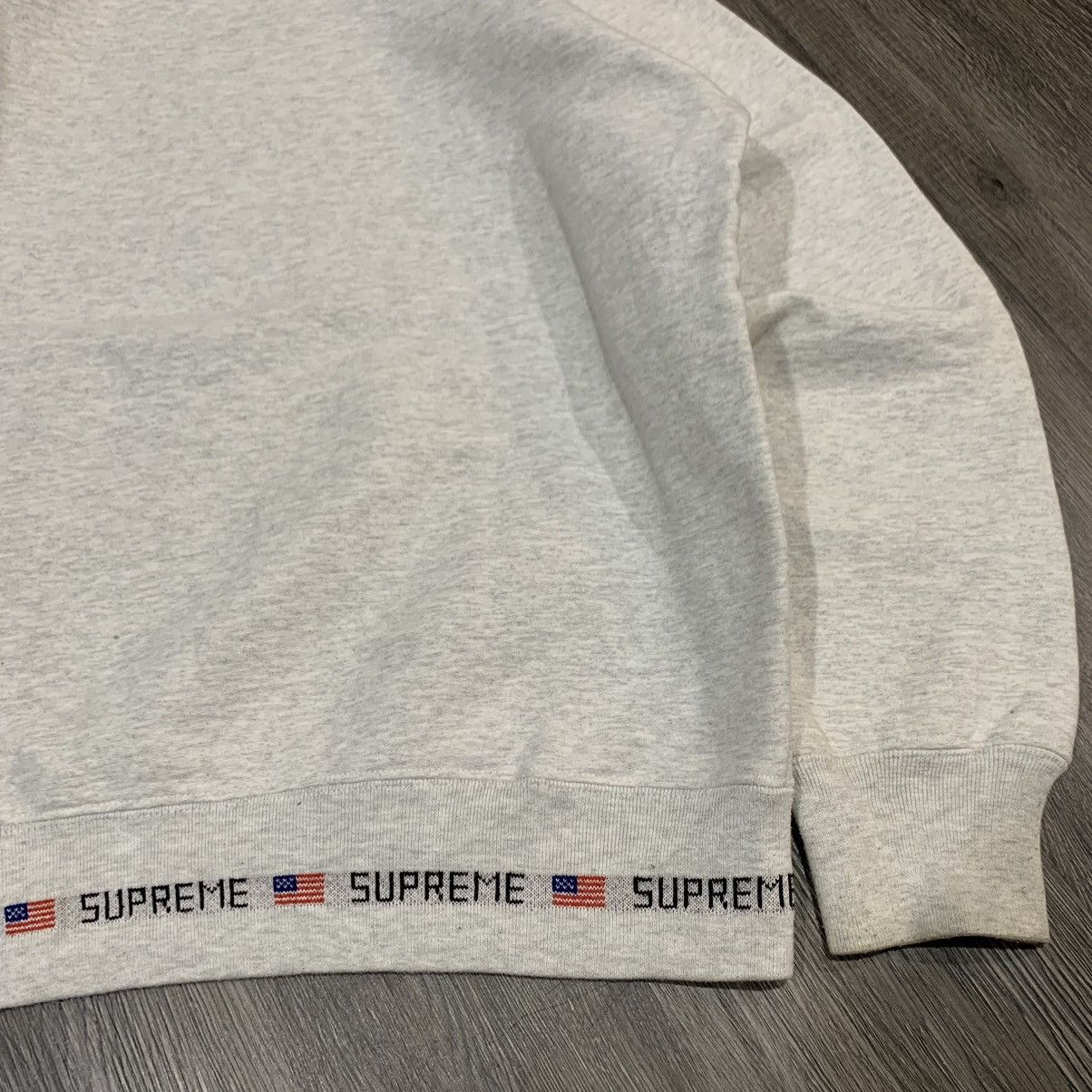 Supreme Supreme FW15 Logo Rib Hooded Sweatshirt Grey Size US XL / EU 56 / 4 - 8 Thumbnail