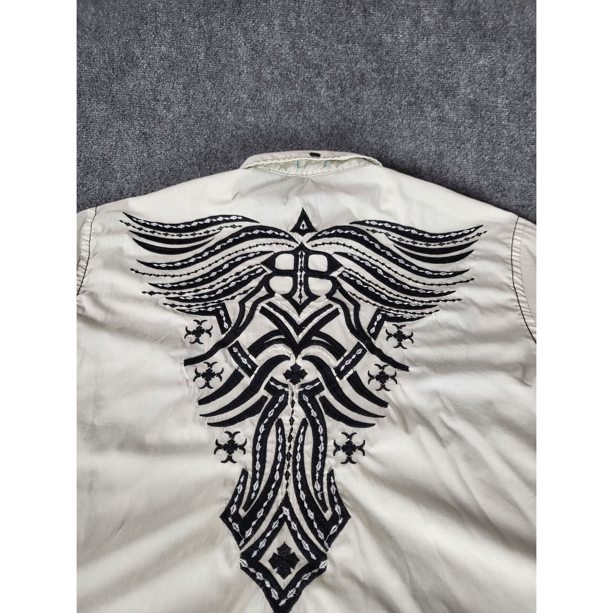 Roar Roar Signature Shiekh II Button Up Shirt Men Sz XXL White Bl Size US XXL / EU 58 / 5 - 9 Thumbnail