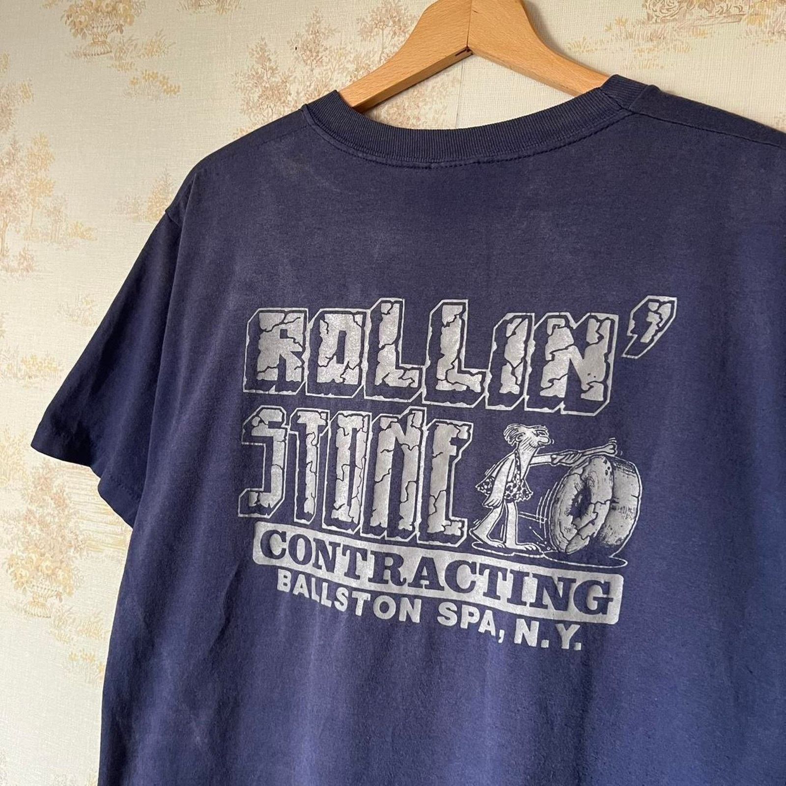 Jerzees 90s Jerzees Pocket T-Shirt | Rollin' Stone NY Caveman | XL Size US XL / EU 56 / 4 - 2 Thumbnail