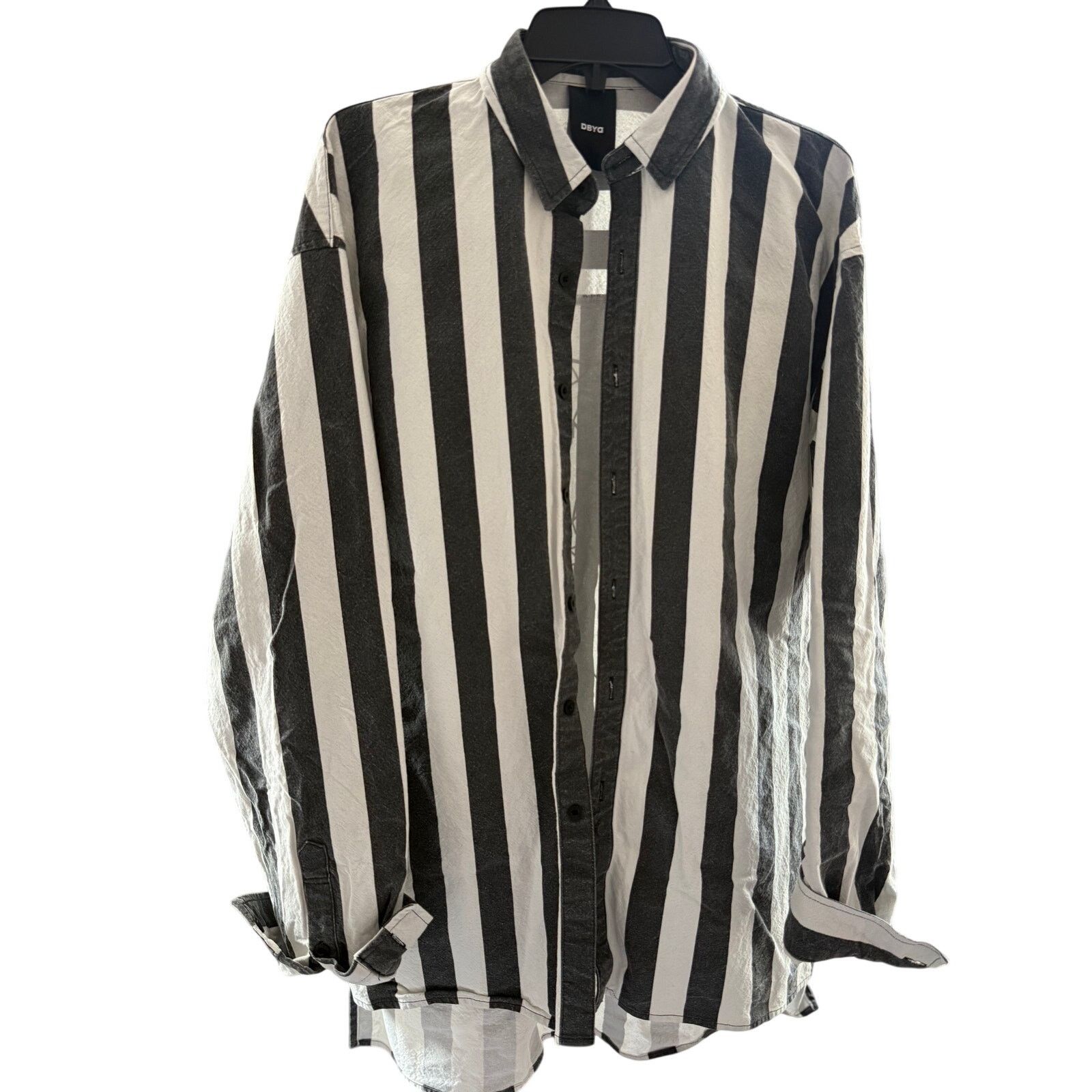 D by D DBYD Striped Skull Graphic Shirt Black White Teal Size 50 Size US L / EU 52-54 / 3 - 1 Thumbnail