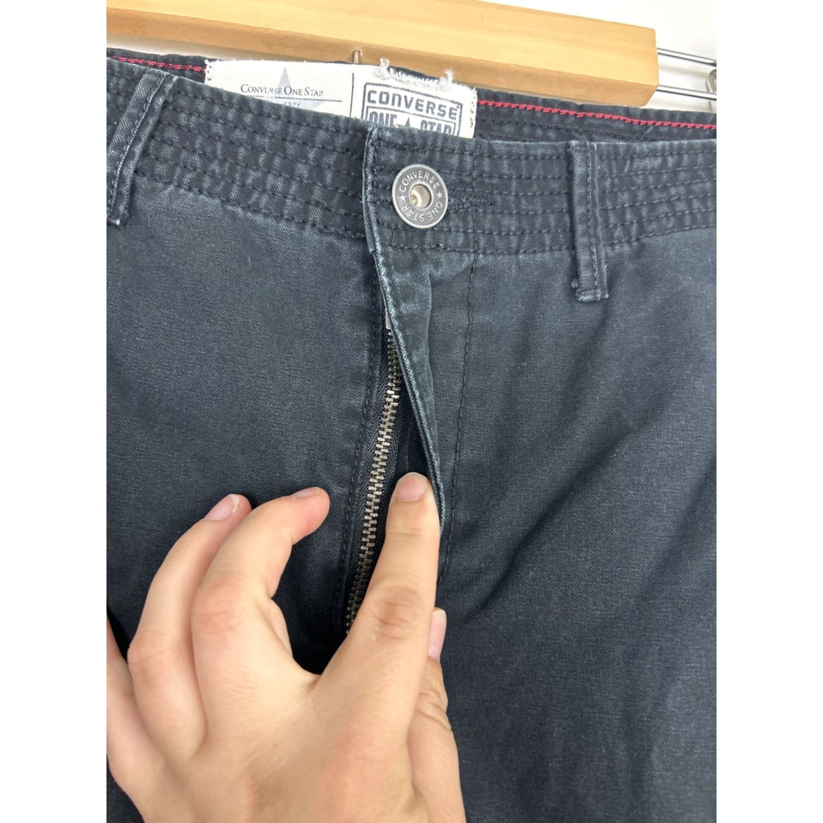 Converse Converse Men Pants Moto Black 30x30 Cotton Blend Double Knee Size US 30 / EU 46 - 6 Thumbnail