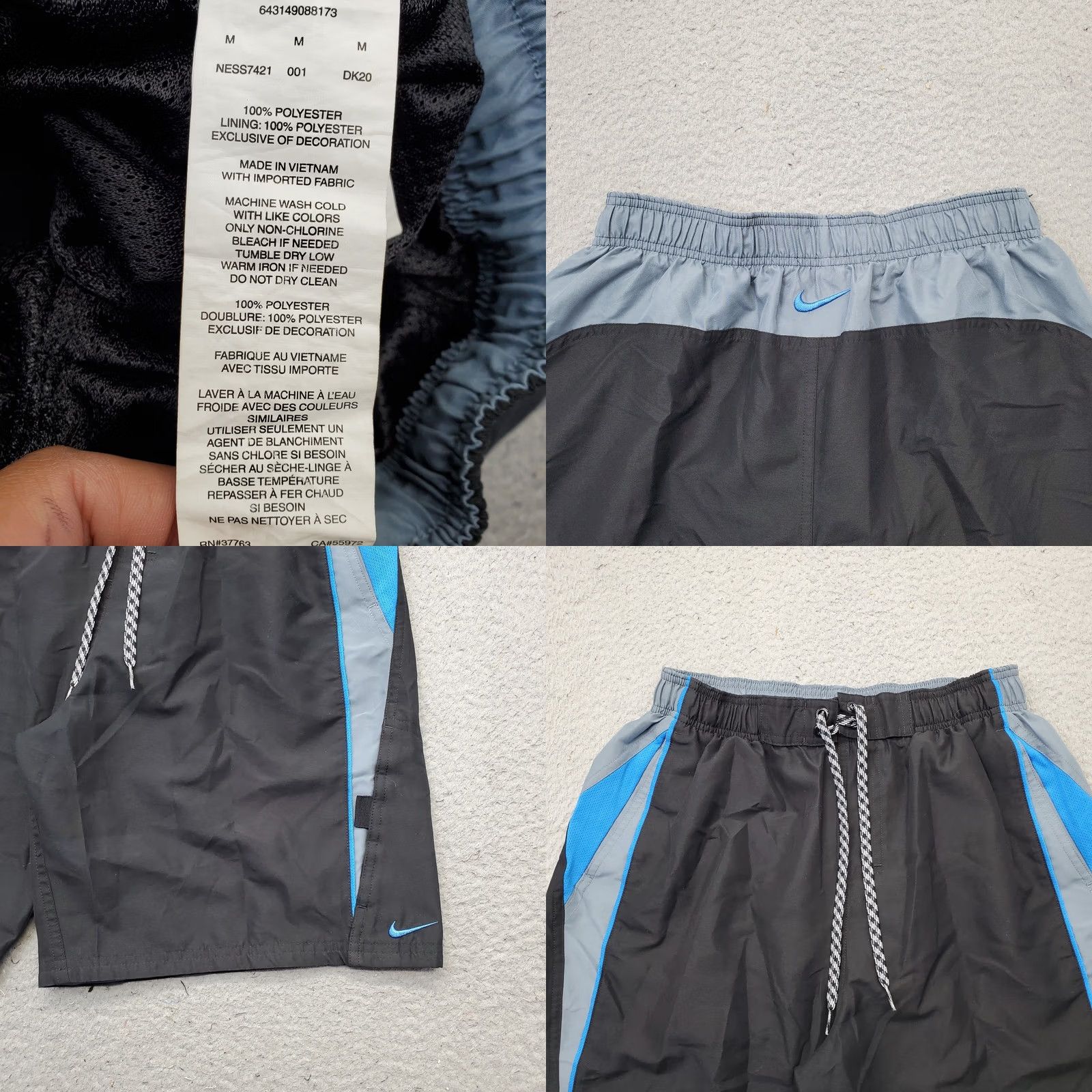 Nike Nike Swim Trunks Shorts Mens M Multicolor Swoosh Logo Elastic Waist Drawstring, Trunks, Nike, Mens, Size M, Multicolor, 90s? Size US 31 - 8 Thumbnail