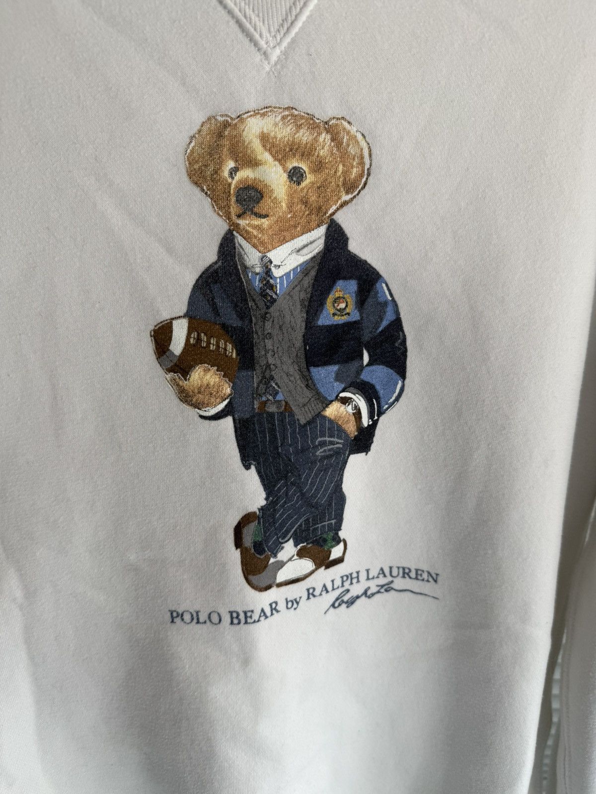 Polo Ralph Lauren Polo Ralph Lauren – Polo Bear Crewneck (White) Size US XS / EU 42 / 0 - 2 Thumbnail