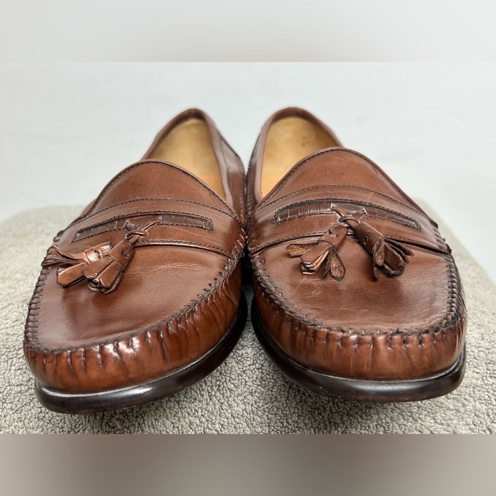 Giorgio Brutini Giorgio Brutini Brown Leather Tassel Slip On Loafers Shoes Size US 13 / EU 46 - 5 Thumbnail
