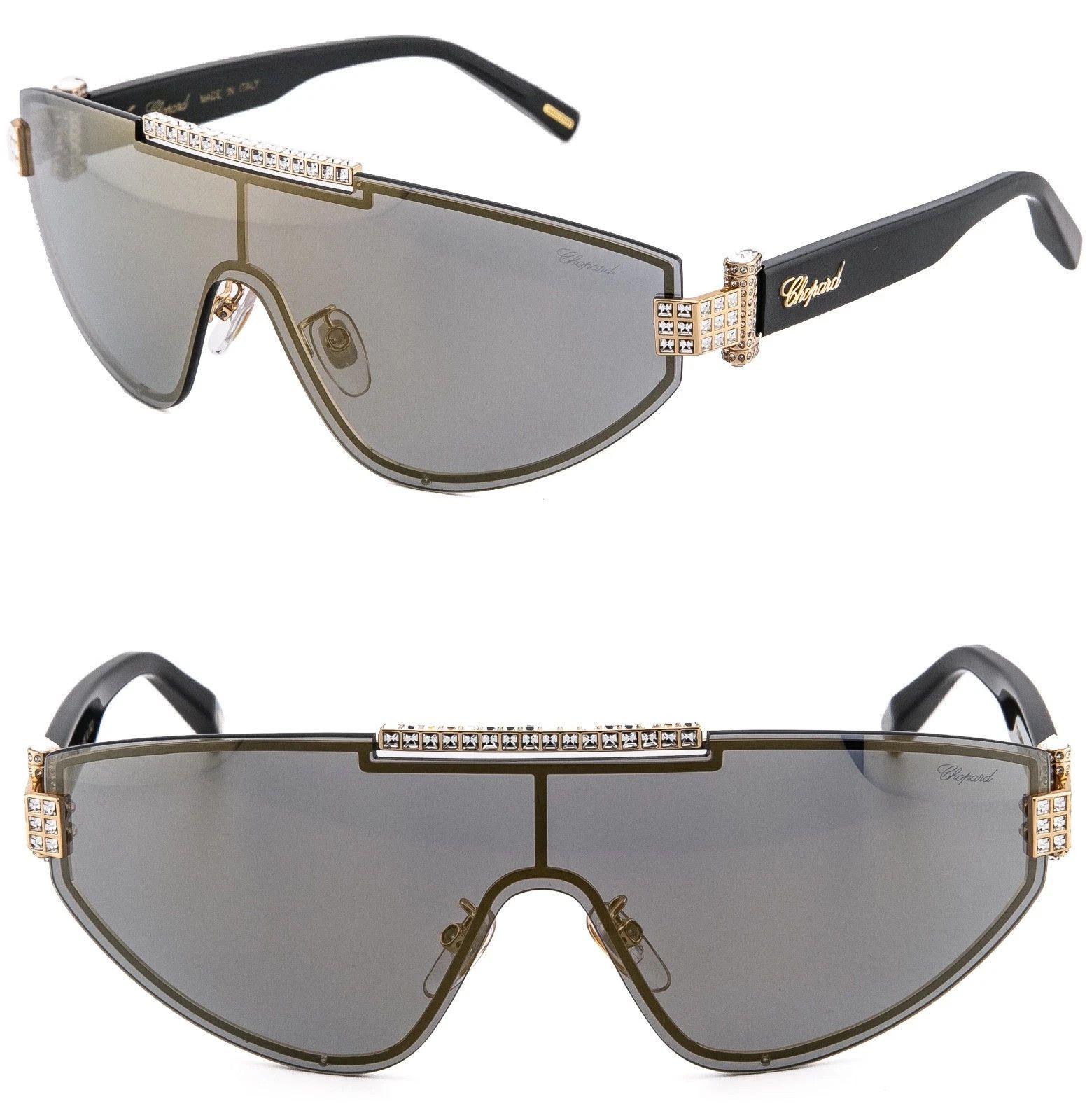 Chopard CHOPARD Black Gold Mirrored High Jewelry SCHF09S F09S Size ONE SIZE - 1 Thumbnail