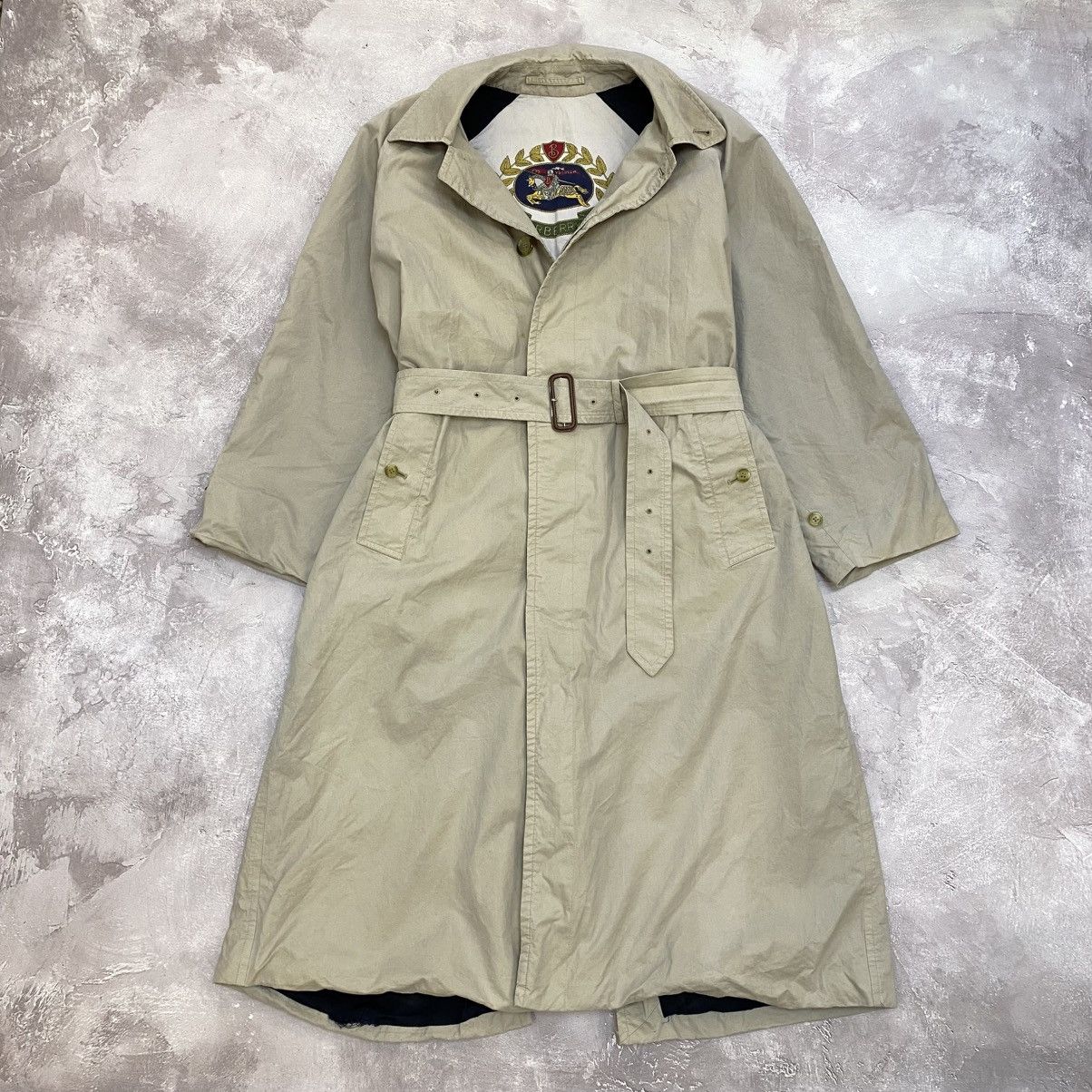 Burberry 90s Vintage Burberrys Prorsum Nova Check Trench Coat Belted Size US XL / EU 56 / 4 - 1 Thumbnail