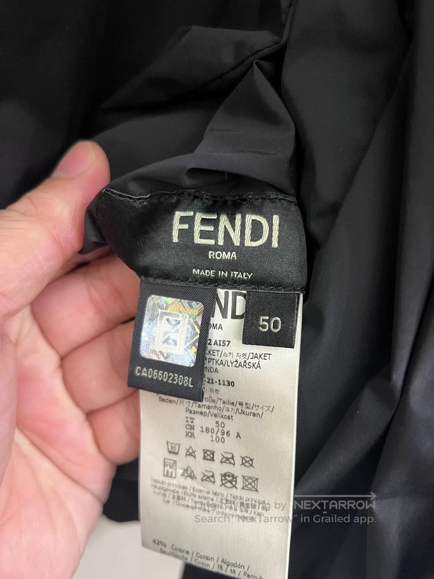 Fendi fendi black hooded jacket with logo design. Size US L / EU 52-54 / 3 - 3 Thumbnail