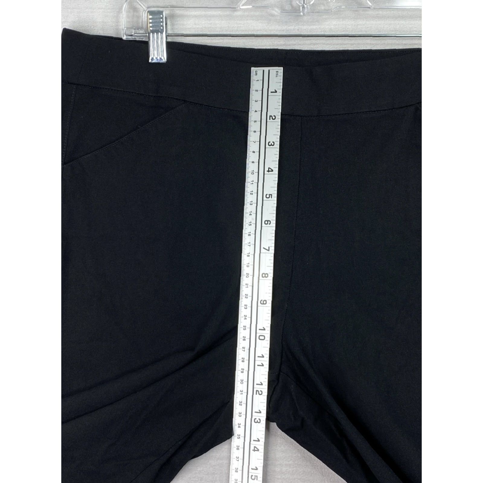 Vintage Chicos Black Ponte Knit Travel Pants Womens 3 XL 16 Ankle Pockets Pull On Size 40" / US 18 - 4 Thumbnail