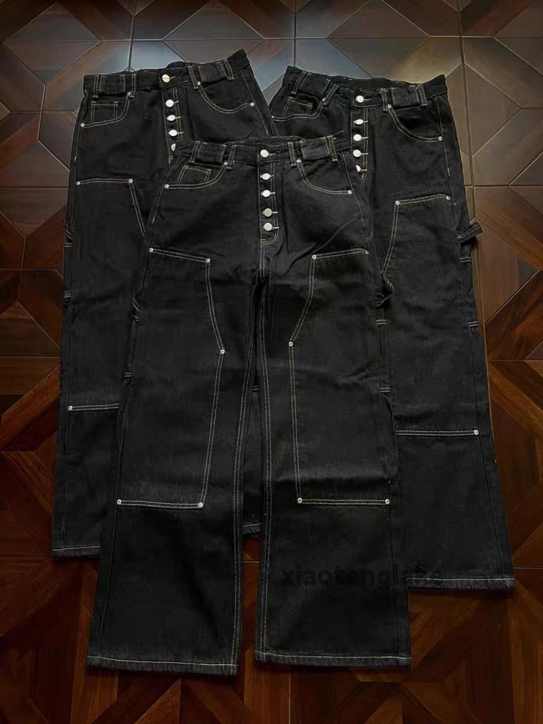 Custom wide Leg flared hiphop carpenter Vintage jeans