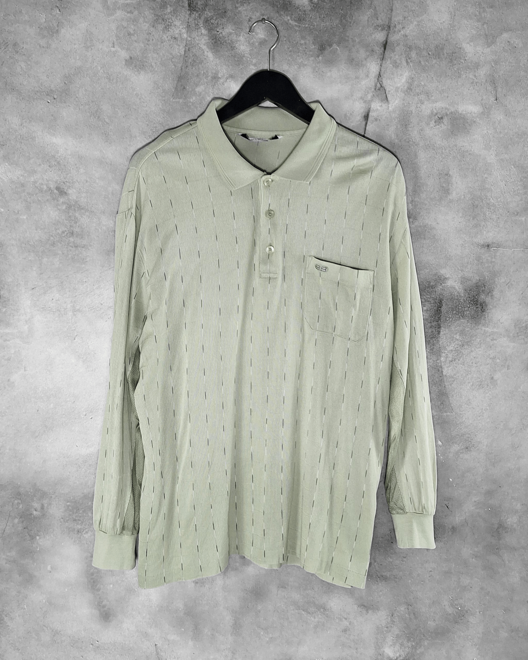 Balenciaga Vintage Balenciaga Longsleeve Polo Shirt Size US L / EU 52-54 / 3 - 1 Thumbnail